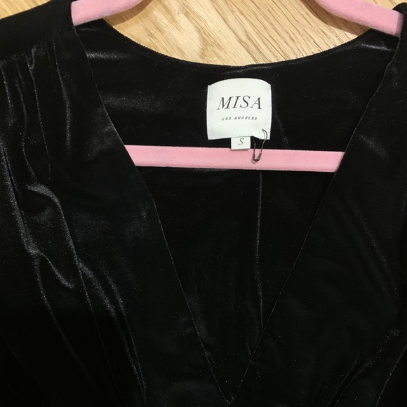 SALE BNWOT Misa Los Angeles Linde Black Bodysuit - Picture 7 of 8